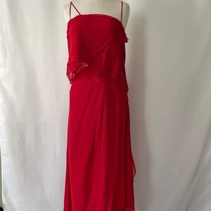 Zara Vibrant Scarlet Asymmetrical Dress